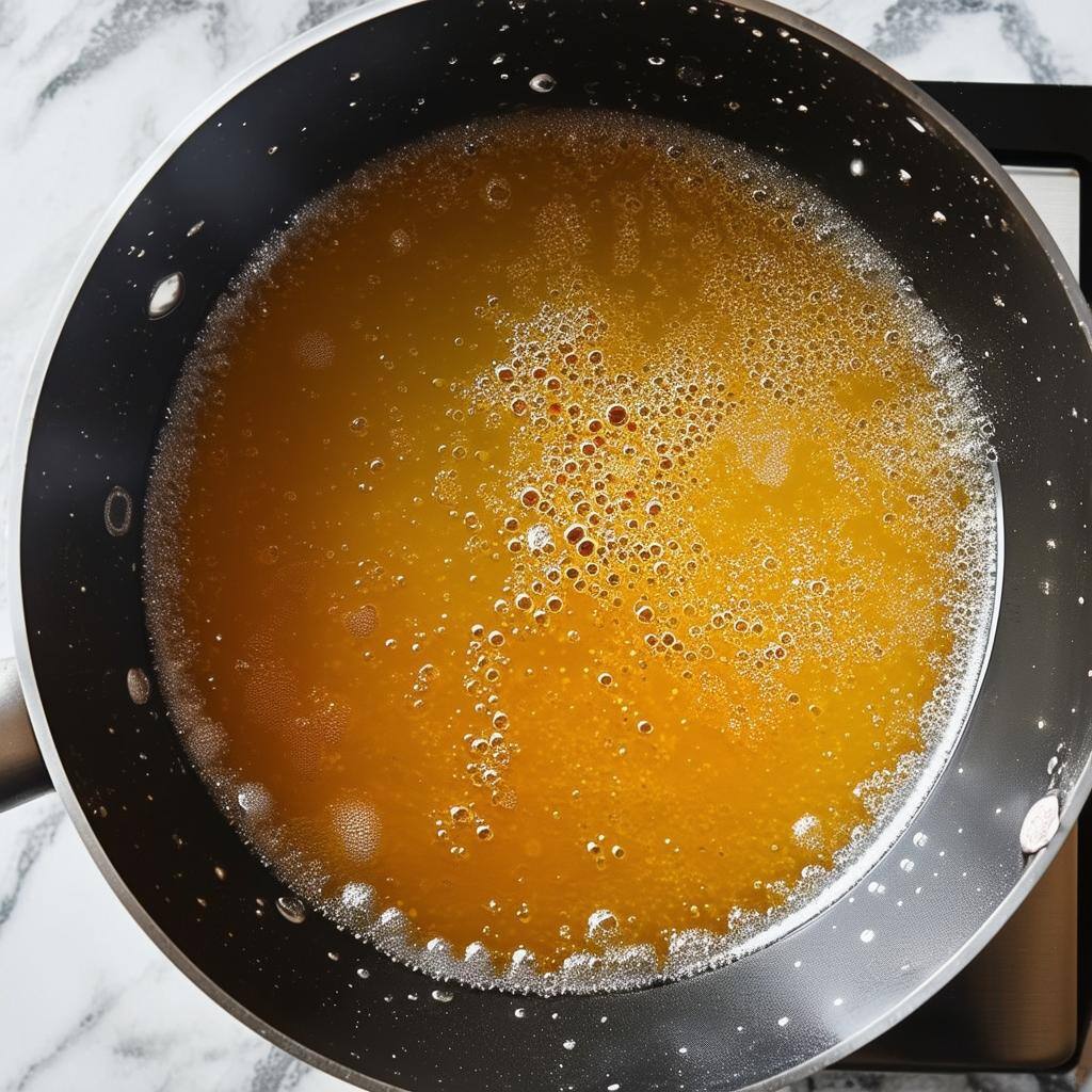 Combine water, in a small saucepan and place over medium heat