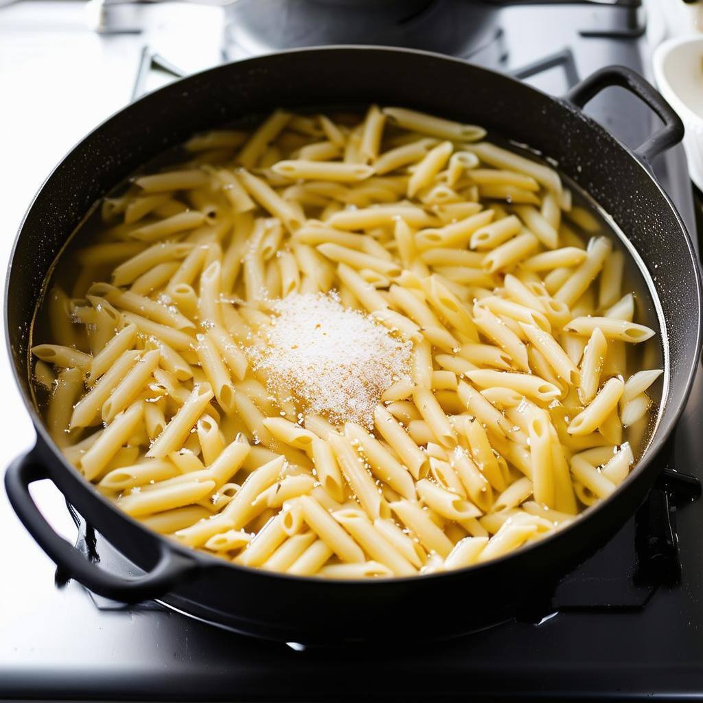 In a large pot, bring salted water to a boil